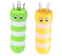 TOYANDONA Máquina de Tejer Cuerda Manual DIY 2 Piezas Plástico Abs Forma Abeja Amarillo y Verde Herramienta para Tejer a Mano Kit Manualidades Niñas