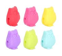 TOYANDONA Marcadores de Copas de Silicona Forma de Búho, 6 Piezas