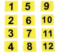 TOYANDONA Marcadores Numéricos Acrílicos en Forma de V 12 Piezas 1-12 para Decoración de Escenas del Crimen y Fiestas de Halloween Accesorios para Juegos de Pistas y Eventos de