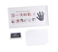 TOYANDONA Marco Huella Bebe Para Registro De Crecimiento Con 12 Fotos Soporte Para Imágenes De Primer Año Infantil Blanco Decoración Ideal Para Dormitorio