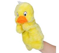 TOYANDONA Marioneta de Mano Pato Amarillo de Peluche, Títere Narrador de Cuentos Interactivo, Juguete Educativo para Juegos Familiares y Actividades en Jardín Infantil