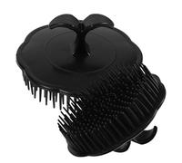 TOYANDONA Masajeador de Cuero Cabelludo de Plástico 2 Unidades Cepillo para Champú Redondo Negro Exfoliante y Limpiador Ergonómico para Baño y Cuidado Capilar