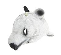 TOYANDONA Máscara de Oso Polar de Color Claro para Halloween y Cosplay, Cómoda y Transpirable de Pu para Adultos, Accesorio Adecuado para Fiestas y Eventos Temáticos
