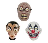 TOYANDONA Máscaras de Halloween 3 Piezas Resorte Máscaras de Cosplay de Plástico para Fiesta de Miedo Decoración Terrorífica para Disfraces y Fiesta Temática
