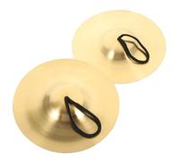 TOYANDONA Material Didáctico sobre Platillos de Cobre Platillos de Dedo Pequeños Instrumento de Percusión para Interpretación Baile de Danza Color Aleatorio