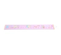 TOYANDONA Medidor de Altura para Niños Diseño Creativo en Madera y Canvas Rosa, Decoración Moderna para Paredes Interiores y Sala de Estar