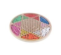 TOYANDONA Mesa Infantil de Madera Damas Chinas y Gobang Juguete Educativo para Tablero Suave Seguro para Desarrollo de Inteligencia y Coordinación Manual