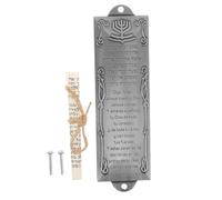 TOYANDONA Mezuzá con Pergamino para Puerta de Metal, Adornos de Plata Antigua, Bendición Hebrea del Hogar, Decoración Religiosa para Entrada, Protección y Herencia Cultural, Modelo 4130c-2