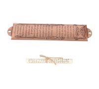 TOYANDONA Mezuzá de Metal Vintage con Símbolos Religiosos Placa Decorativa Judaica para Puerta Diseño Artesanal Rojo Regalo Significativo para Creyentes Cristianos y Judíos
