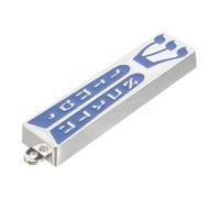 TOYANDONA Mezuzá Pergamino Hebreo 94x20mm Caja de Aleación de Zinc Diseño Religioso para Poste de Puerta Decoración Judía para Hogar y Espacio Sagrado