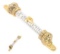 TOYANDONA Mezuzah Metálica Delicada para Puerta Diseño Religioso Vintage Decoración Compacta para Hogar Regalo Significativo para Creyentes Judíos y Católicos