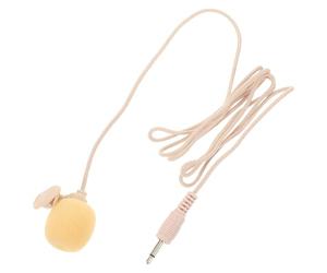 TOYANDONA Micrófono con Diseño Clip-on Beige de Solapa de Condensador y Conector 3,5mm Portátil y Plug and Play para Uso Personal y Reuniones en Línea