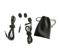 TOYANDONA Micrófono de Clip para Cuello Profesional Cable Largo, Compatibilidad Amplia, Material Plástico Resistente y Clips Metálicos Fuertes para Grabación Manos Libres