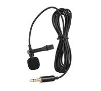 TOYANDONA Micrófono de Solapa Clip, 1,5m, Negro, 3,5mm para Teléfono | Entrevistas al Aire Libre, Interfaz Usb, Doble Canal, Sonido Nítido, Uso Ligero, para Periodista