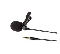 TOYANDONA Micrófono de Solapa Omnidireccional Mini Clip Conector 35 MM Cable de 15 M Color Negro Incluye 2 Espumas Negras y 2 Espumas Rojas Compatible Teléfono Móvil y Ordenador para