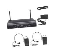 TOYANDONA Micrófono Inalámbrico Canales UHF Karaoke Micrófonos Set Transmisores y Auriculares Receptor De Doble UHF De Alcance