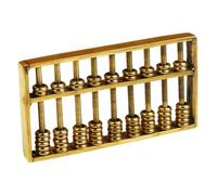 TOYANDONA Mini Ábaco de Latón Decorativo Juguete Artesanal para Modelo Vintage Chino de Escritorio para Aprendizaje y Decoración de Habitación Infantil