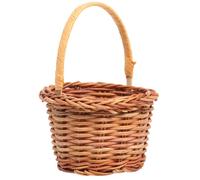 TOYANDONA Mini Cesta de Ratán Marrón Tejida a Mano para Organización de Escritorio y Almacenamiento, Adecuado para Actividades DIY y Decoración Creativa en Pascua