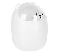 TOYANDONA Mini Cubo de Basura de Plástico Ecológico con Tapa Abatible, Diseño Pequeño y Compacto para Escritorio, Papelera de Mesa Práctica y Decorativa para Oficina y Dormitorio