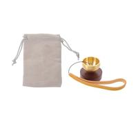 TOYANDONA Mini Cuenco Tibetano de Meditación de Latón y Nogal, con Campana Integrada, Herramienta Sonora para Atención Plena, Decoración Zen y Mejora del Sueño, Adecuado para Yoga