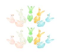 TOYANDONA Mini Figuras de Resina de Cisne Que Brillan Oscuridad 20 Piezas Decoraciones Nocturnas para Escritorio y Habitación Infantil Adornos Pequeños y Luminosos para Hogar y Fiesta