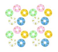 TOYANDONA Mini Flotadores Decorativos para Casa de Muñecas 20 Piezas en 5 Colores Anillos de Natación en Miniatura Reutilizables para Decoración Accesorios para Juguetes de Piscina y
