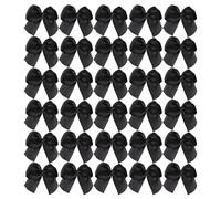 TOYANDONA Mini Lazos de Flores Negros Hechos a Mano 2, 2x2cm, 200 Uds