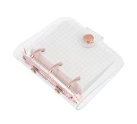 TOYANDONA Mini Libreta Decorativa de Bolsillo 3 Anillas Rosa Dorado 80 Hojas Interiores 3 Fundas de Almacenamiento Carpeta de Hojas Sueltas para Estudiantes y Planificación Diaria