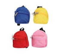 TOYANDONA Mini Mochila Decorativa 4 Unids Modelo Mochila Escolar para Habitaciones De Minicasas y Vestidores