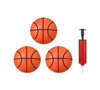 TOYANDONA Mini Pelota de Baloncesto de Piscina de 4 Pulgadas 3 Pelotas Inflables de Baloncesto de Goma para Niños Pequeños Niños Juego Deportivo de Playa Al Aire Libre con Bomba (Color Rojo