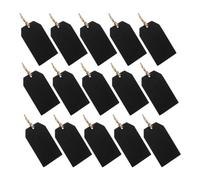 TOYANDONA Mini Pizarras de Madera de Boj Doble Cara Borrables y Colgantes 32 Piezas Etiquetas Pequeñas para Botellas Manualidades y Decoración de Eventos Letreros de Pizarra