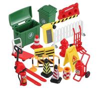 TOYANDONA Miniatura de Barreras de Tráfico Educativo Infantil Simulación Señales de Calle para Mesa de Arena y Aula