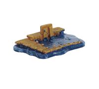 TOYANDONA Miniatura Muelle de Resina Azul Profundo para Caja de Arena Psicológica, Adorno Decorativo para Pecera y Diorama, Accesorio Paisajístico para Casa de Muñecas y Terapia de Bandeja