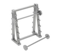 TOYANDONA Miniature Fitness Equipment Model Barbell Rack Fun Desk Accessory for Fitness Enthusiasts for Home Decor and Collectors