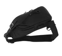 TOYANDONA Mochila Bandolera USB para Hombre Riñonera de Pecho Negra Resistente al Agua Bolsa Cruzada Deportiva Puerto de Carga Ligera y Resistente para Uso al Aire Libre