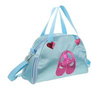 TOYANDONA Mochila De Baile Para Niña Pequeña Bolsa De Danza De Ballet Azul Ligera y Cómoda Bolso De Hombro Multifuncional Para Clases De Ballet y Gimnasia Diseño De Zapatillas
