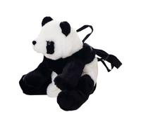 TOYANDONA Mochila para Niños Oso Panda de Peluche Negro y Mochila Adorable de Felpa de Gran Capacidad 36x22 Cm Bolso para Juguetes y Uso Diario