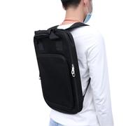 TOYANDONA Mochila Porta Baquetas para Batería, Negra, Resistente y Acolchada, Capacidad para 12 Pares de Baquetas de Arce Tamaño 5a, Bolsa Portátil para Percusión en Conciertos y Ensayos