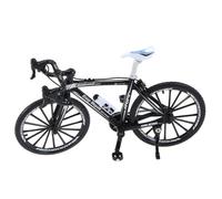 TOYANDONA Modelo de Bicicleta Miniatura de Aleación 2 Piezas Decoración Creativa Negra y Amarilla para Hogar Oficina y Colección Figuras Artesanales Resistentes y Detalladas