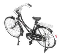 TOYANDONA Modelo de Bicicleta Retro 1:10 Negra Inflador de Metal, Escultura Decorativa Vintage para Oficina y Hogar, Miniatura Coleccionable de Aleación Diseño Femenino