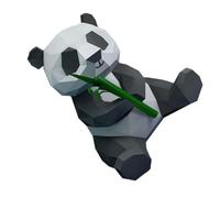 TOYANDONA Modelo de Papel 3D de Panda Geométrico Hecho de Cartulina Adorno Decorativo Moldeado a Mano para Manualidades DIY Juguete Origami para Decoración y Presentación en Festivales