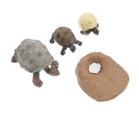 TOYANDONA Modelo De Tortuga Gigante Simulada 4 Piezas para Niños, Tamaño Compacto, Figuras De PVC Resistentes, Juguete Educativo del Ciclo De Vida, Adecuado para Decoración y Aprendizaje