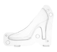 TOYANDONA Molde para Chocolate Antiadherente y Resistente Forma de Zapato de Tacón Alto, Material Abs Electrosoluble para Repostería y Elaboración de Caramelos