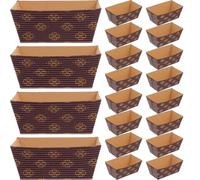 TOYANDONA Molde Rectangular de Papel Corrugado Resistente al Horneado y Antiadherente 50 Unidades Desechables para Repostería y Panadería Profesional