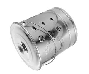TOYANDONA Moneda de Acero Inoxidable Cubo Incinerador de Papel para Hogar | Ventilación Orificios y Asa, Apertura Amplia, Acabado Plata, para Rituales de Primavera y Uso Doméstico