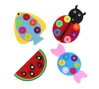TOYANDONA Montessori - Tabla de tela para niños y niñas, 4 unidades, para practicar habilidades motoras finas