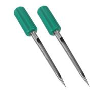 TOYANDONA Muestreador De Granos y Polvo Metálico Para Jardín, 2 Piezas De Sonda De Acero Inoxidable Mango Plástico Ergonómico, 25 Cm, Herramienta Para Muestrear Cereales y Partículas Exteriores