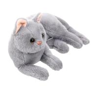 TOYANDONA Muñeco de Gato de Peluche Gris Diseño Cartoon Suave para Juguete Decorativo y Adorno para Sofá o Estantería