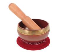 TOYANDONA Nepalese Singing Bowl con Almohadilla y de Madera para y Yoga Cuenco Tibetano Metálico Decorativo para Prácticas de Relajación y Accesorios de Templo