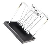 TOYANDONA Newton Cradle Z-Shape de Madera Grande Juguete de Movimiento con Bolas Metálicas Pequeñas y Base de Madera Herramienta Didáctica de Física para Oficina y Escuela Decoración de